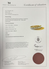 1.20ct Princess Cut Cognac Diamond Channel Set 10k Gold Ring Size N1/2 Val $3745
