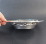 Stieff Sterling Silver Bowl With Floral Repousse Border