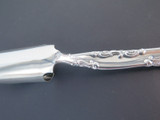 Large Antique Sterling Silver Rose Pattern Cheese Scoop Utensil