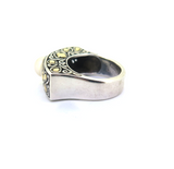 Ornate Balinese Style Sterling Silver 18ct Yellow Gold & Pearl Ring Size P 13.3g