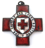 Early 1900s The British Red Cross Society Proficiency Engraved Enamel Medal.