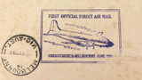 Scarce NZ 1951 FFC Christchurch - Melbourne / 1st Official Direct Air Mail.