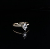Vintage 0.45ct Marquise Cut Diamond 14ct Yellow Gold Solitaire Ring Val $3480