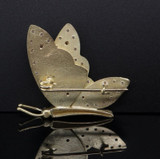 Handmade 18ct Gold 0.83ct Diamond set Butterfly Brooch Val $6670