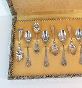 Set of 12 Sicilian Made .800 Silver Teaspoons