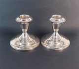 Pair of Vintage Mid-Century International Silver Co Bedside Candlesticks