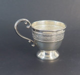 Set of 6 Podstakannik / Tea Glass Holders in European Silver