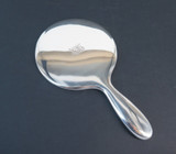 Large Tiffany & Co Hand Held Dressing Table Mirror in Sterling Silver