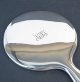 Large Tiffany & Co Hand Held Dressing Table Mirror in Sterling Silver