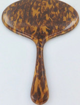 Very Large Vintage Faux Tortoiseshell Bevelled Edge Hand Mirror.