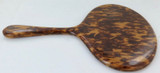 Very Large Vintage Faux Tortoiseshell Bevelled Edge Hand Mirror.