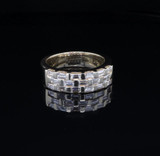 Vintage 14k Yellow Gold 1.19cttw G Vs Diamond Set Cubism Ring Sz L Val $7840