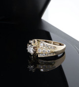 Vintage 14k Yellow Gold 0.78ct Diamond Set Ladies Ring Size K Val $4450