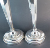 Tall Early - Mid Century Sheffield Plate Silverplate Candlesticks