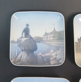 4 x Bing & Grondahl Plaquette Dishes of European Scenes