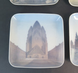 4 x Bing & Grondahl Plaquette Dishes of European Scenes