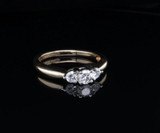 Handmade 14k Yellow Gold 0.40ct Diamond Set Ladies Ring Size N1/2 Val $3470