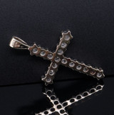 Vintage 10k yellow Gold 1.44cttw Diamond Set Cross $3800