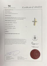 Vintage 10k yellow Gold 1.44cttw Diamond Set Cross $3800