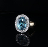 Impressive 11.36ct Zircon & 1.04ct Diamond Set 18ct Yellow Gold Ring Val $13600