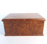 Vintage Kelermes, Italy Burl Wood Cigar Humidor Box