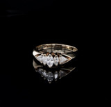 Vintage 14k Yellow Gold 0.70ct Diamond Set Ladies Ring Size M1/2 Val $3470