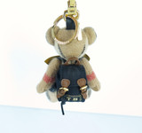 Burberry Cashmere Vintage Check Thomas Backpack Bear Bag Charm / Keyring