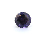 Majestic Deep Purple Faceted Amethyst & Sterling Silver Ring Size L1/2 10.3g