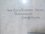 Rare Verified Historical Document. Post & Telegraph Office, Bundaberg Plans