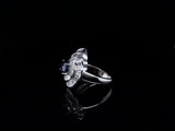 1.00ct Natural Blue Sapphire & 2.48ct H Vs Diamond 18ct Ring Size M Val $15110