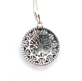 Handmade Sterling Silver Decorative Tree of Life Pendant & Chain 5.9g