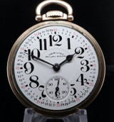 Vintage 1952 Hamilton Railway Special 21j 992B 6 Pos Model 5 GF Pocket Watch