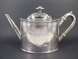 Antique Victorian Padley, Parkin & Staniforth, Old Sheffield Silverplate Teapot