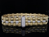 Roberto Coin Appassionata 18k Gold 1.58ct G Vs Diamond Basket Weave Bracelet