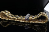 Roberto Coin Appassionata 18k Gold 1.58ct G Vs Diamond Basket Weave Bracelet