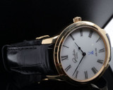 Auth. Glashütte Original Senator Meissen 18k Rose Gold Auto Wristwatch 100-10-01-01-04