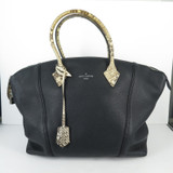 Louis Vuitton Python Trimmed Cachemire Leather Lockit MM Handbag