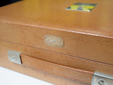 Antique Leather & Felt Travelling Case for a Mens Grooming Set
