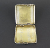 Antique 1928 Sterling Silver Cigarette Case With Machine Turned Decoration