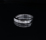 Vintage 0.45ct Channel Set Diamond Platinum Ladies Ring Size N Val $3170