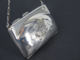 Ladies Early 1900s English Sterling Silver and Monogrammed Purse