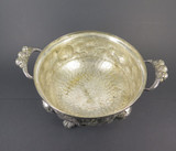 Large Unique Victorian Hand Beaten Birmingham Silverplate Fruit Tureen