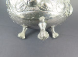 Large Unique Victorian Hand Beaten Birmingham Silverplate Fruit Tureen