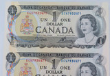 1973 Ottawa, Canada 4 Uncut $1 Notes. 100% Genuine.