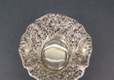 Intricate Silverplate Bon Bon Sweets Dish With Rose Detailing
