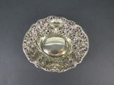 Intricate Silverplate Bon Bon Sweets Dish With Rose Detailing