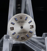 Authentic Rolex 176200 Oster Perpetual Silver Steel Baton Blue Lume Dial #192