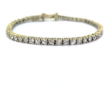 Pretty Sterling Silver & 3mm Cubic Zirconia Tennis Bracelet 18.5cm 13.2g