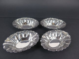 Set of Four Matching Fluted Sterling Silver Condiment Side Dishes
