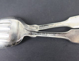 Antique Childs USA Made Fiddle Pattern Sterling Silver Monogrammed Spoon & Fork